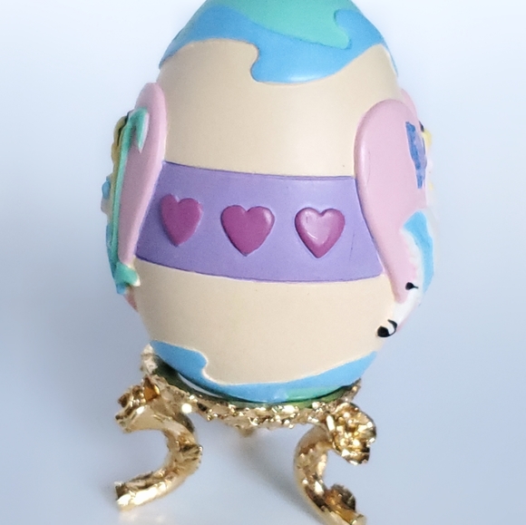 Alice In Wonderland Decorative Egg, W/ Box And Stand, Gift For Disney Collectors - Picture 5 of 10